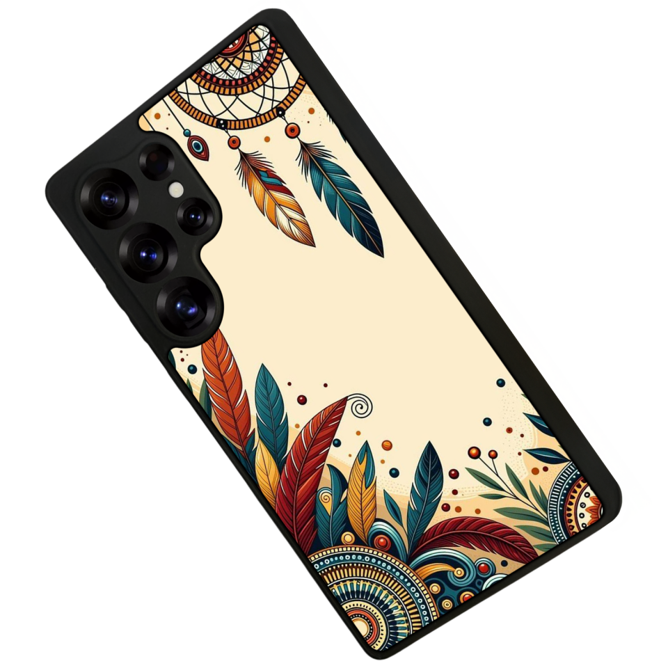 Samsung Galaxy S25 Ultra Uyumlu Mandala Tasarımlı Glossy Premium Kılıf