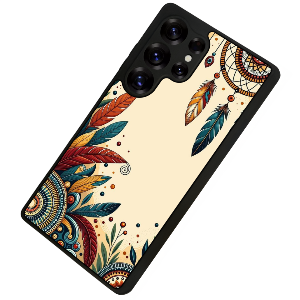 Samsung Galaxy S25 Ultra Uyumlu Mandala Tasarımlı Glossy Premium Kılıf