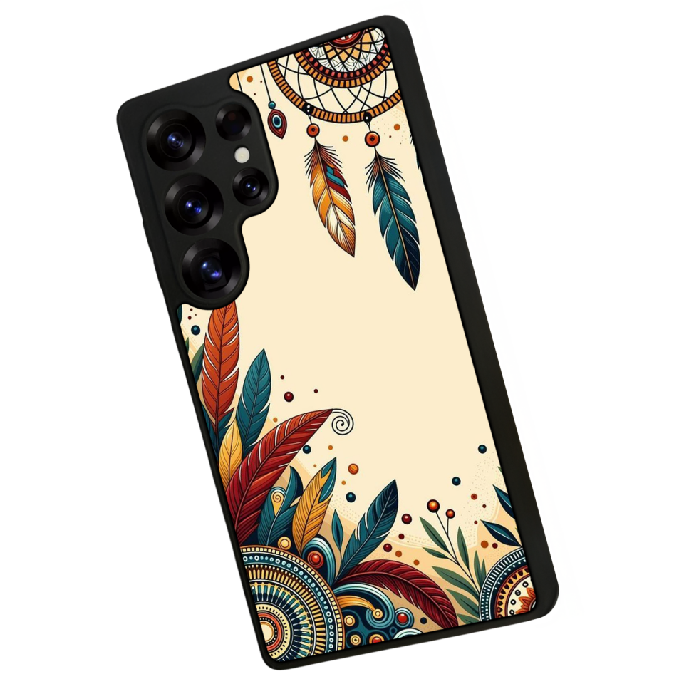 Samsung Galaxy S25 Ultra Uyumlu Mandala Tasarımlı Glossy Premium Kılıf