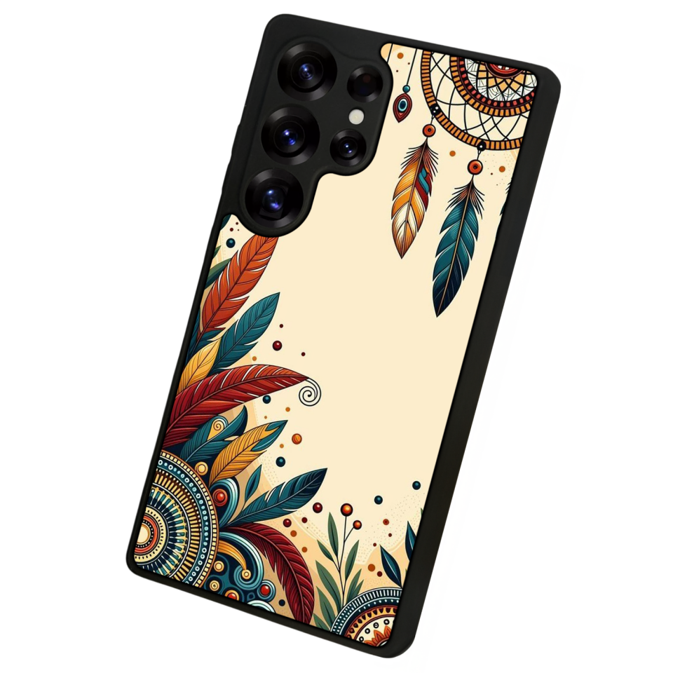 Samsung Galaxy S25 Ultra Uyumlu Mandala Tasarımlı Glossy Premium Kılıf
