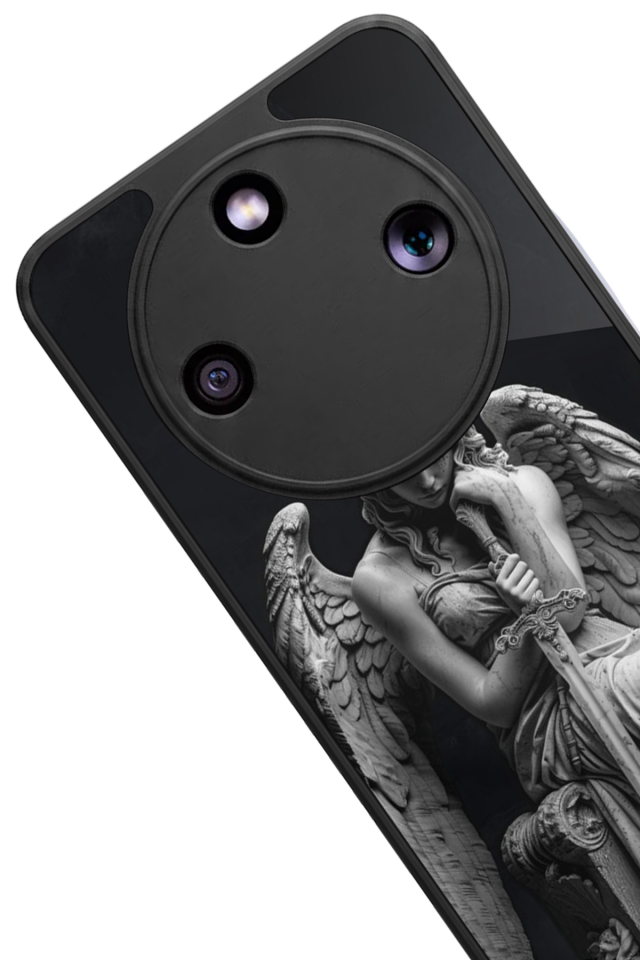 Honor Magic 8 Lite Uyumlu Melek Tasarımlı Glossy Premium Kılıf