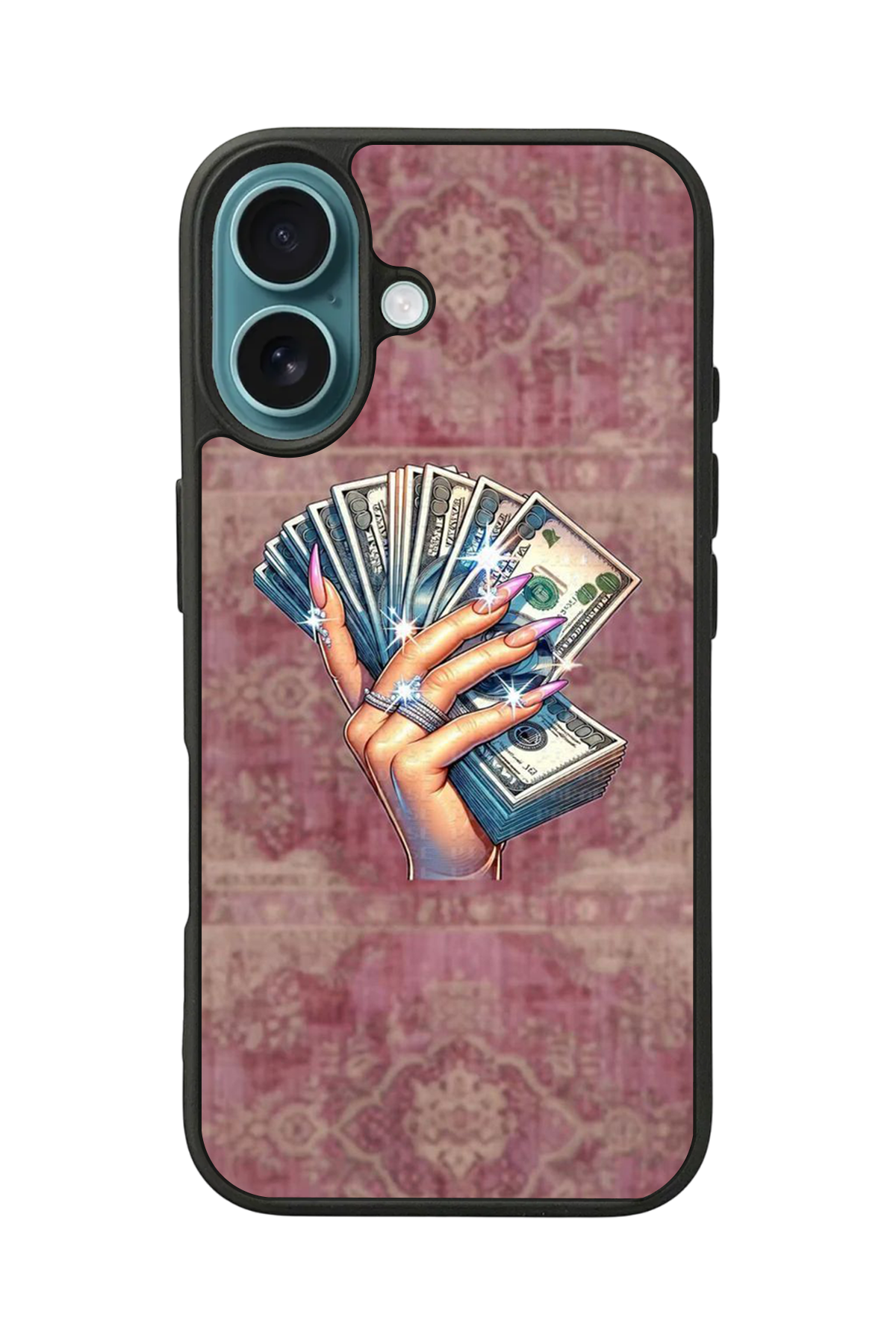 iPhone 16 Uyumlu Money Para Tasarımlı Glossy Premium Kılıf
