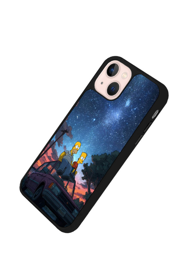iPhone 15 Plus Uyumlu The Simpsons Tasarımlı Glossy Premium Kılıf