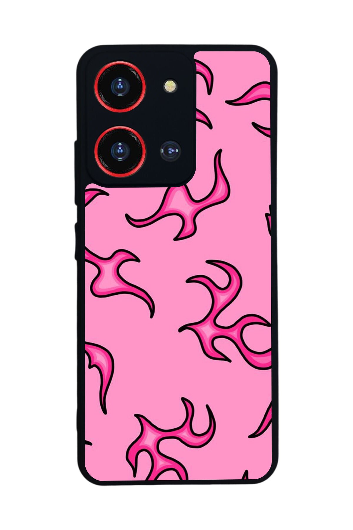 Reeder S19 Max Pro S 108MP Uyumlu Retro Flame Patterns Tasarımlı Glossy Premium Kılıf