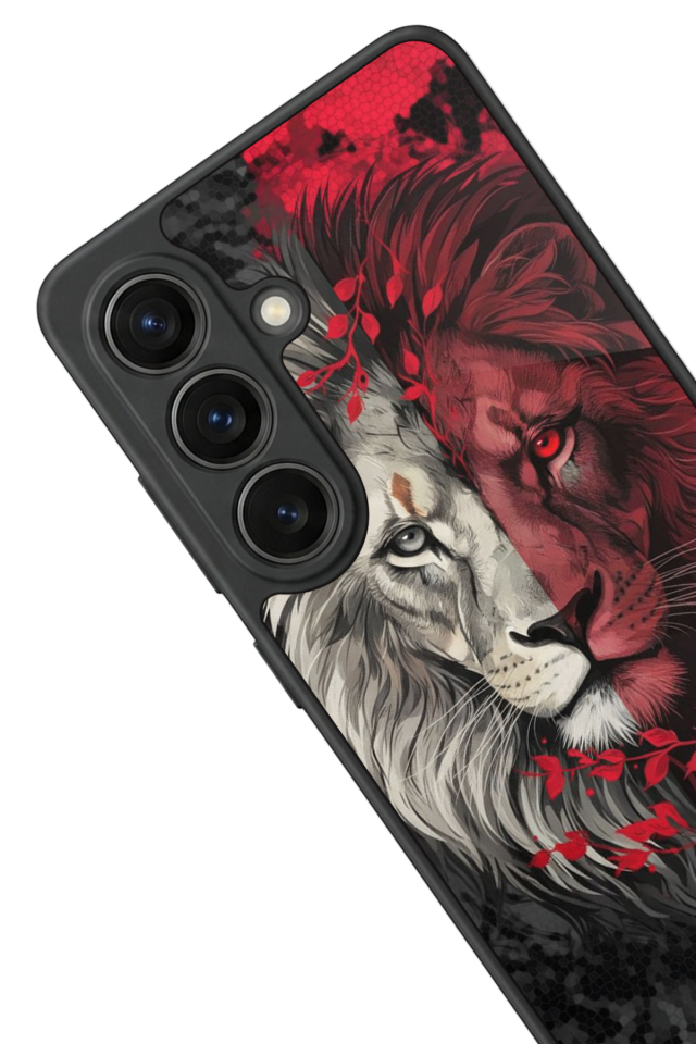 Samsung Galaxy S26 Uyumlu Aslan Tasarımlı Glossy Premium Kılıf