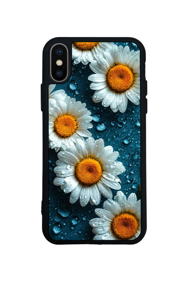 iPhone X/ XS Uyumlu Cicek Tasarımlı Glossy Premium Kılıf