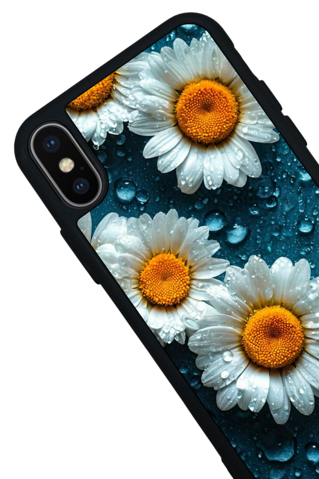 iPhone X/ XS Uyumlu Cicek Tasarımlı Glossy Premium Kılıf