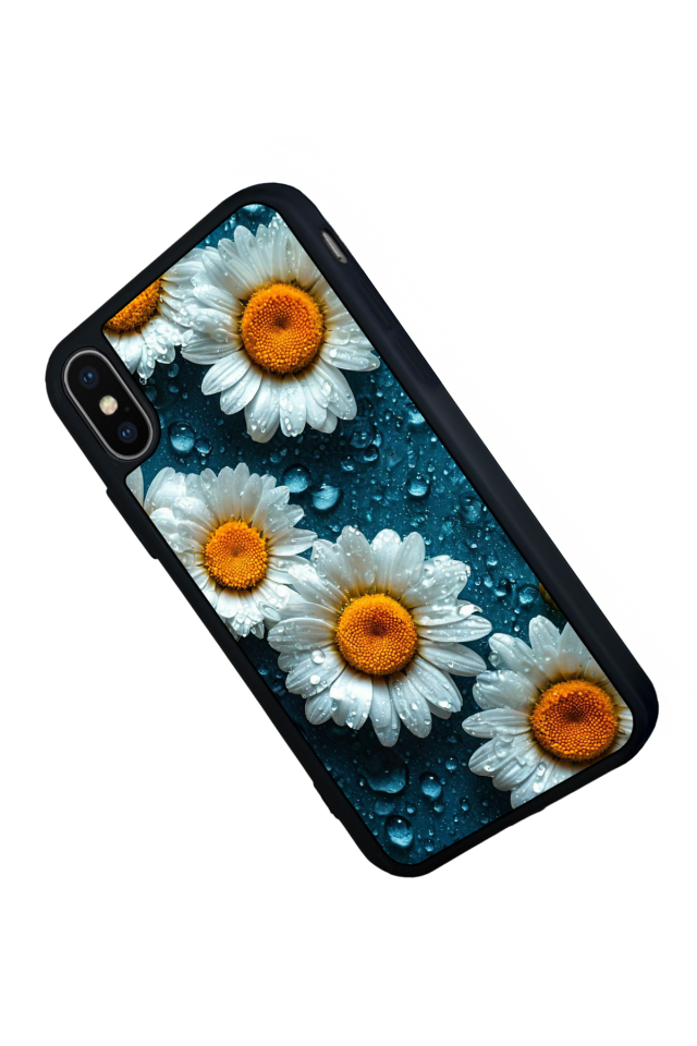 iPhone X/ XS Uyumlu Cicek Tasarımlı Glossy Premium Kılıf