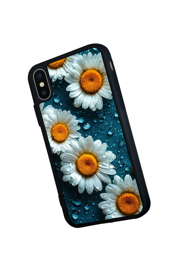 iPhone X/ XS Uyumlu Cicek Tasarımlı Glossy Premium Kılıf