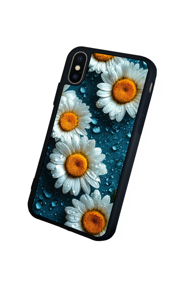 iPhone X/ XS Uyumlu Cicek Tasarımlı Glossy Premium Kılıf