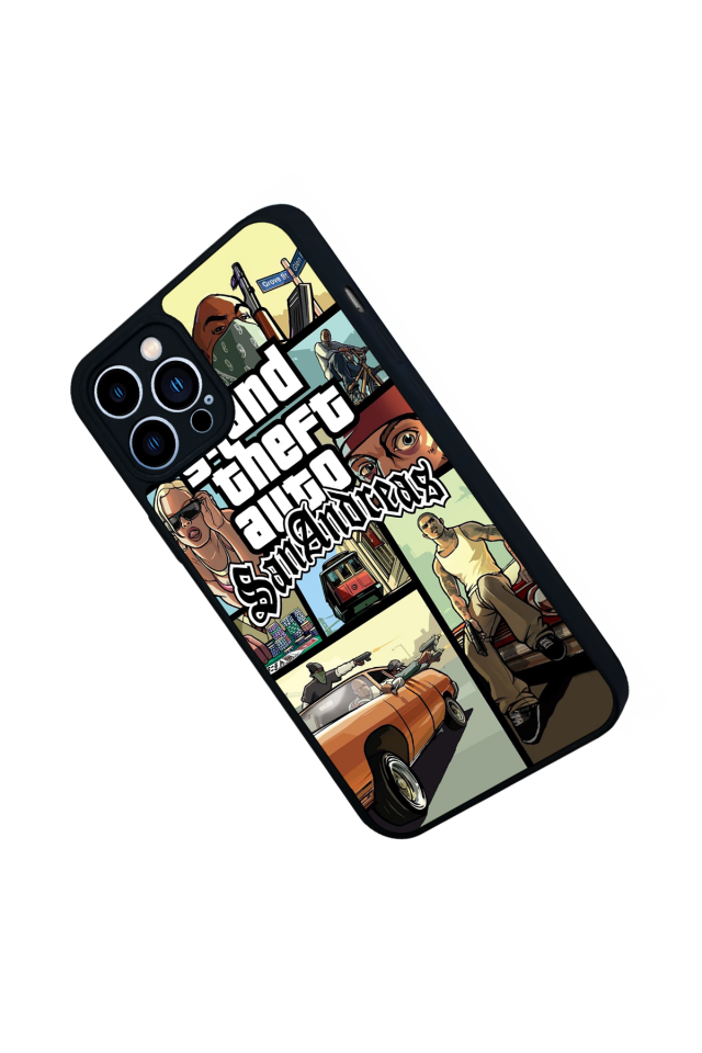iPhone 12 Pro Max Uyumlu GTA Tasarımlı Glossy Premium Kılıf