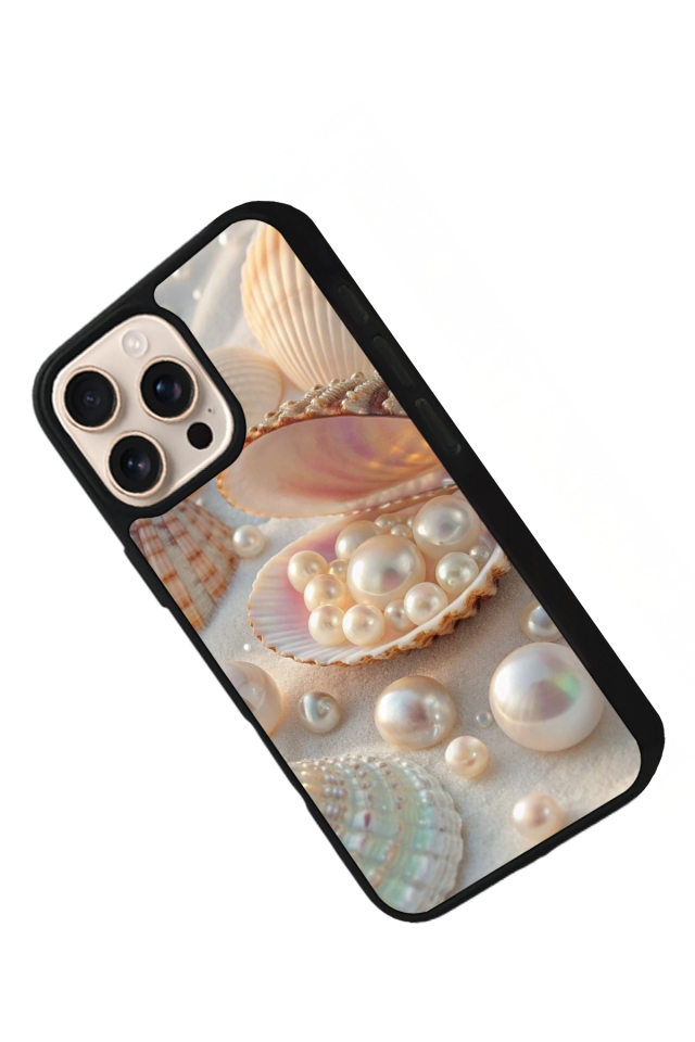 iPhone 15 Pro Max Uyumlu  İnci Tasarımlı Glossy Premium Kılıf