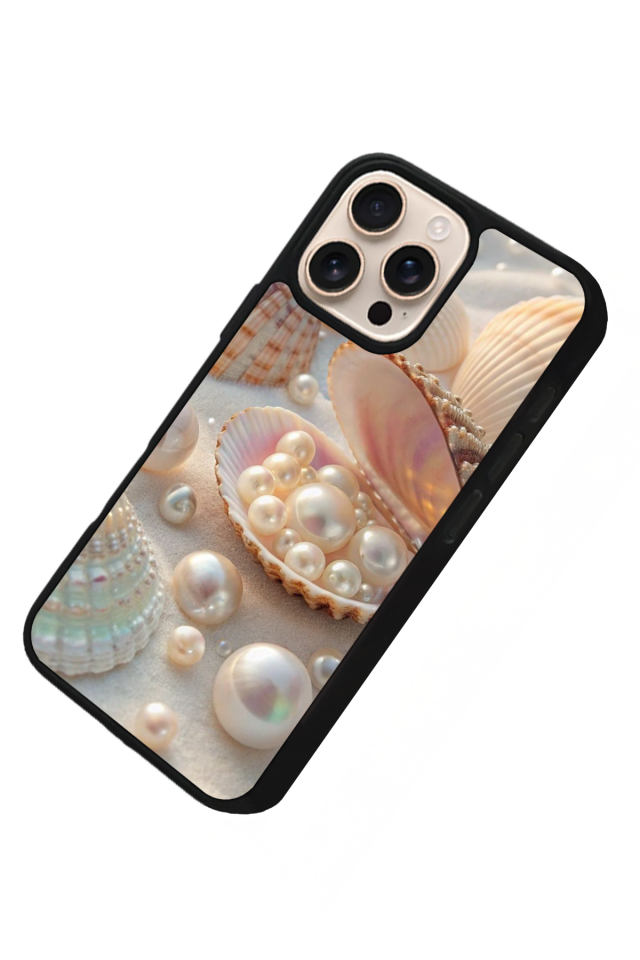 iPhone 15 Pro Max Uyumlu  İnci Tasarımlı Glossy Premium Kılıf
