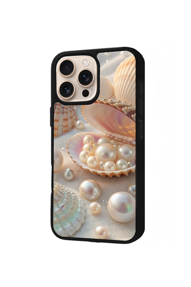 iPhone 15 Pro Max Uyumlu  İnci Tasarımlı Glossy Premium Kılıf