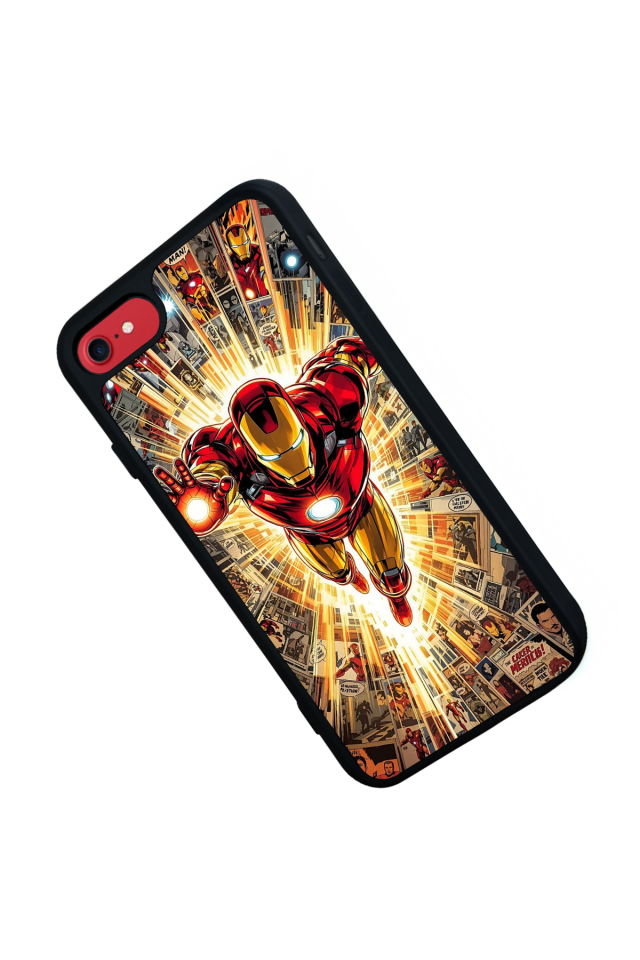 iPhone 8 Uyumlu Iron Man ( Demir Adam ) Tasarımlı Glossy Premium Kılıf