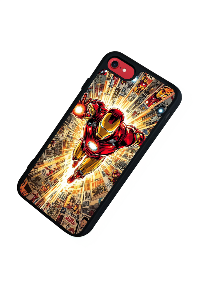 iPhone 8 Uyumlu Iron Man ( Demir Adam ) Tasarımlı Glossy Premium Kılıf
