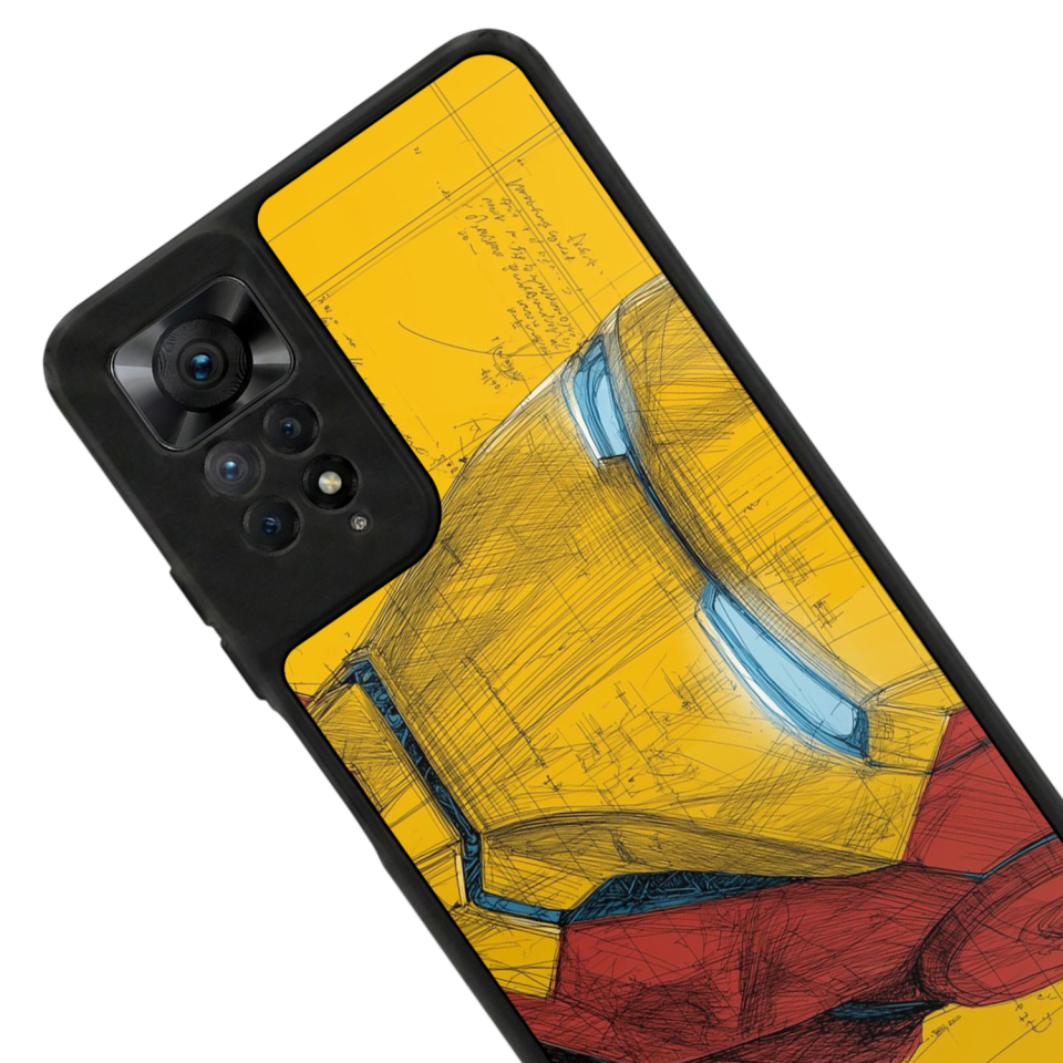 Xiaomi Redmi Note 11 Pro Uyumlu  Iron Man ( Demir Adam ) Tasarımlı Glossy Premium Kılıf