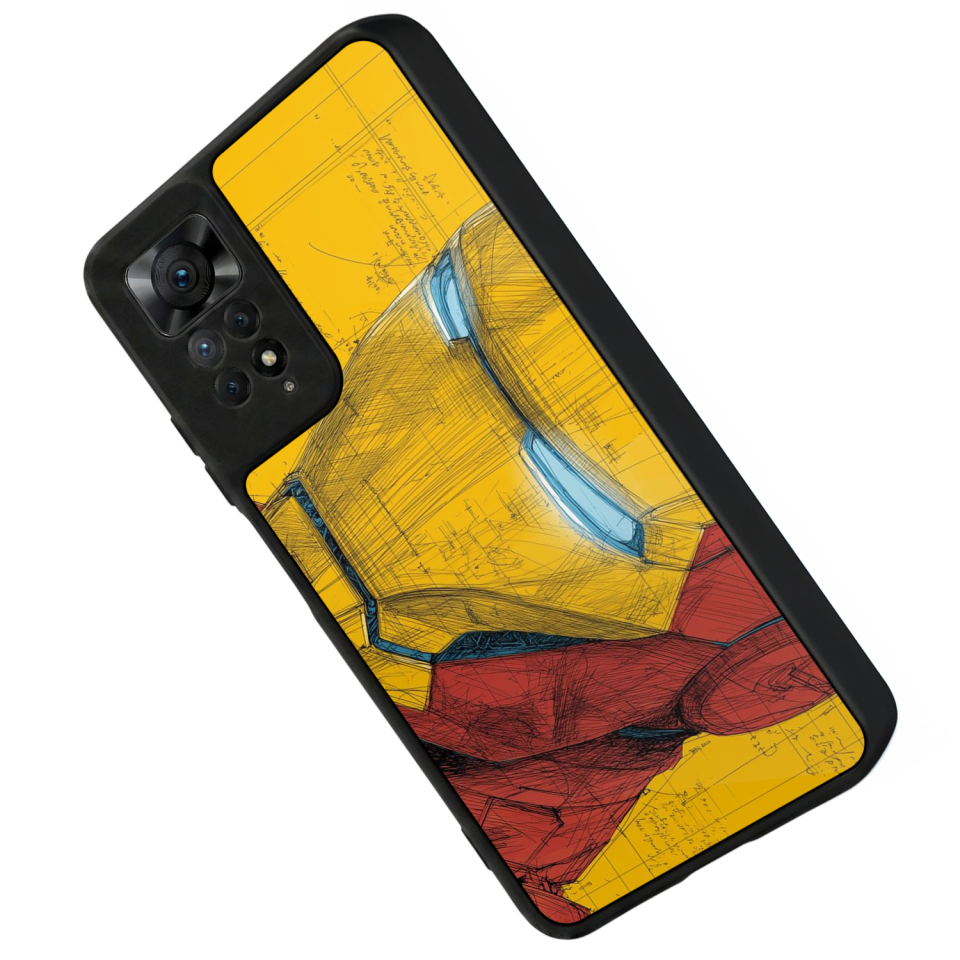 Xiaomi Redmi Note 11 Pro Uyumlu  Iron Man ( Demir Adam ) Tasarımlı Glossy Premium Kılıf