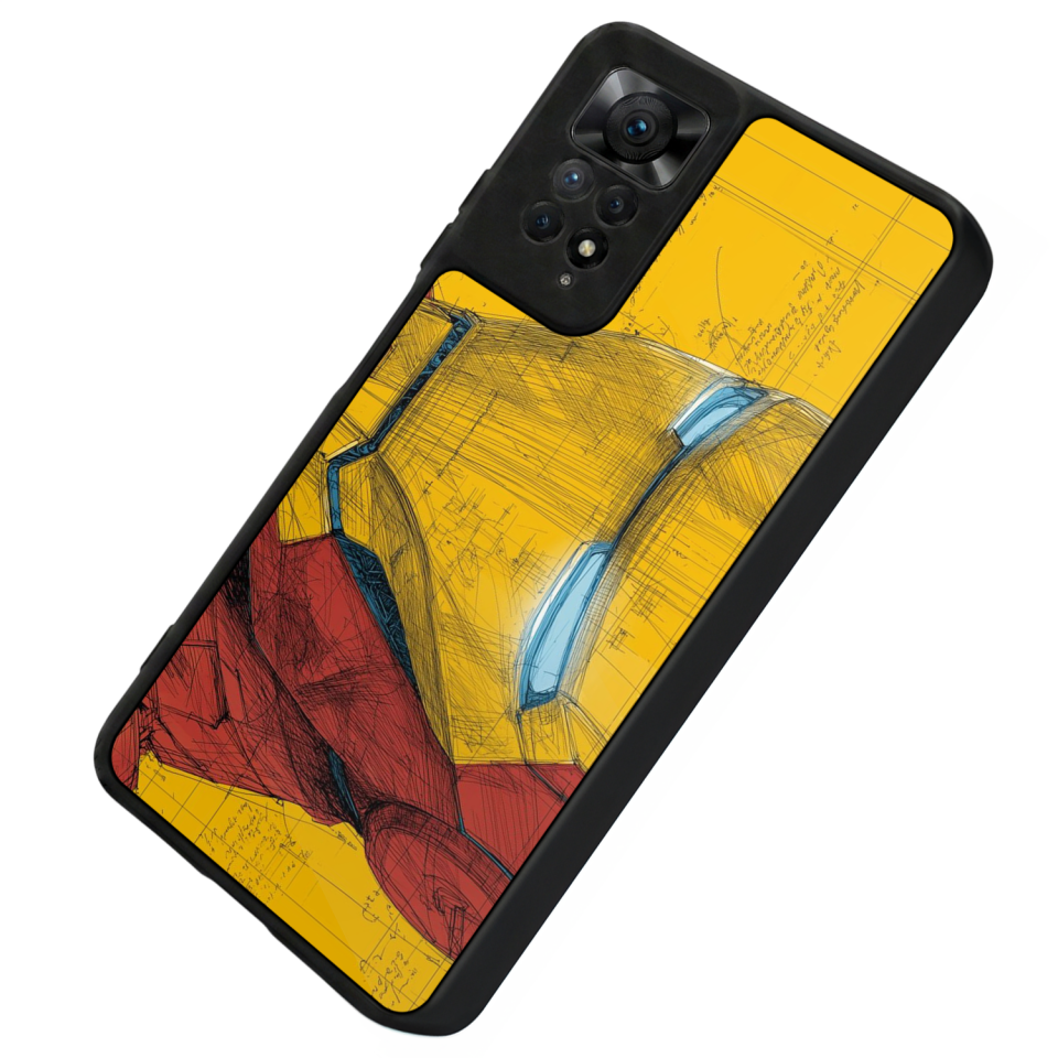 Xiaomi Redmi Note 11 Pro Uyumlu  Iron Man ( Demir Adam ) Tasarımlı Glossy Premium Kılıf