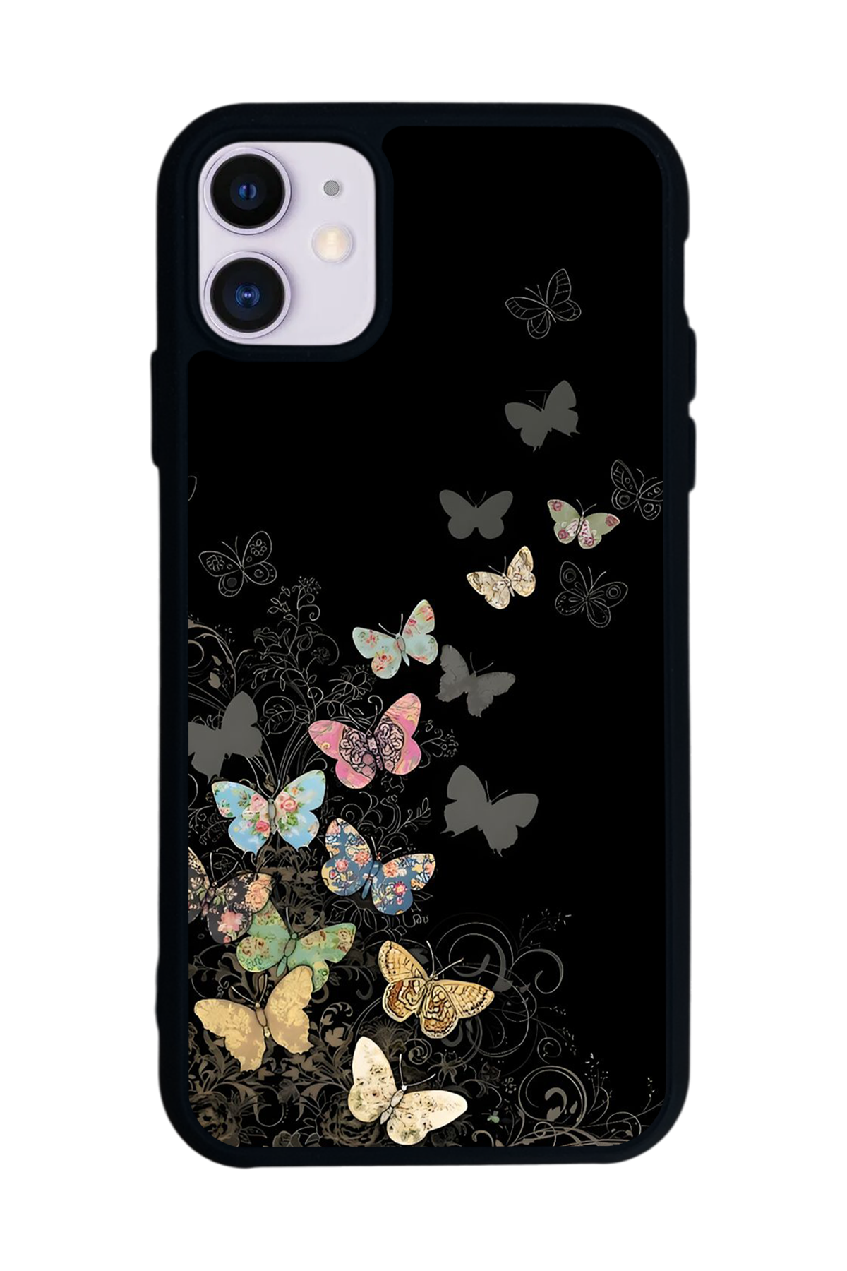 iPhone 11 Uyumlu Kelebek Tasarımlı Glossy Premium Kılıf