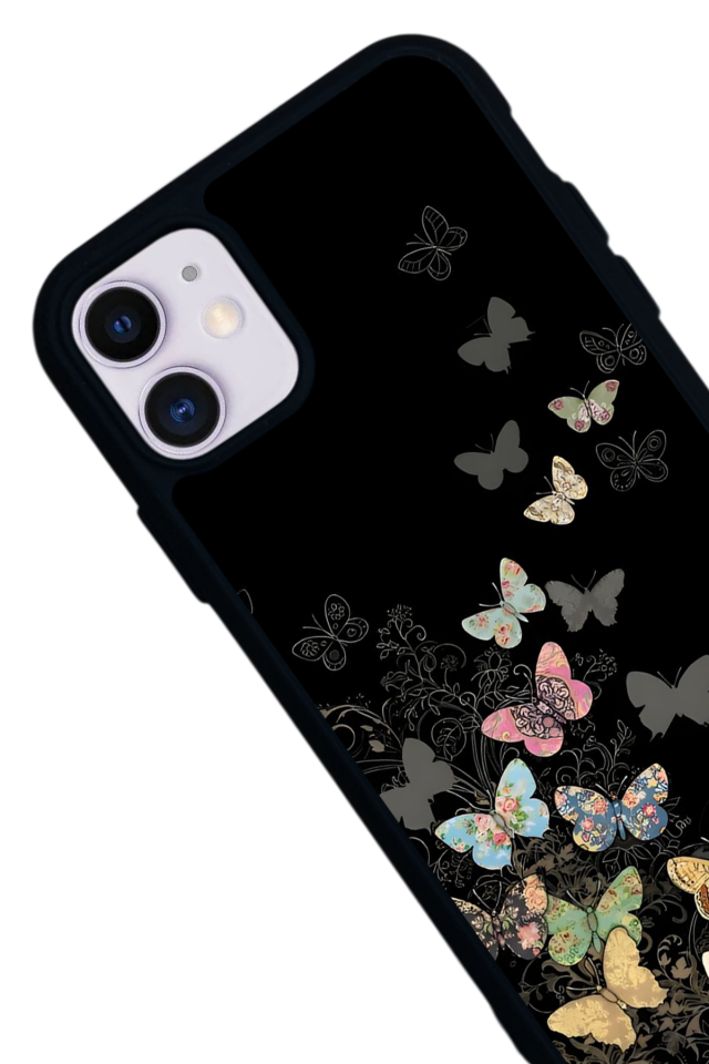 iPhone 11 Uyumlu Kelebek Tasarımlı Glossy Premium Kılıf