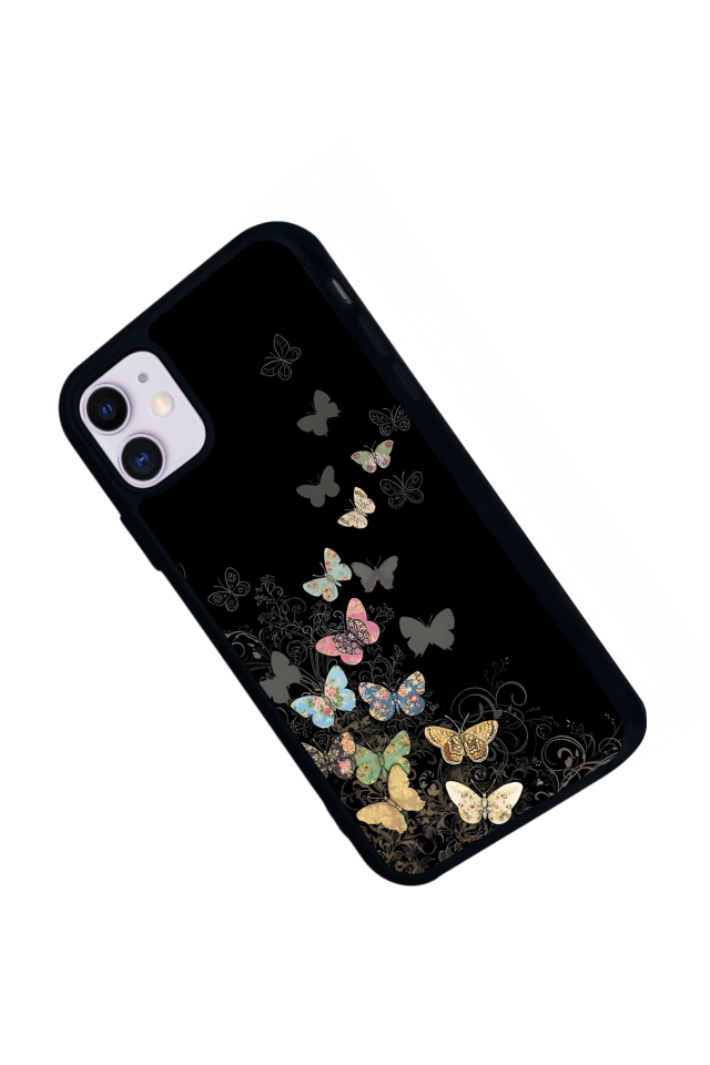 iPhone 11 Uyumlu Kelebek Tasarımlı Glossy Premium Kılıf