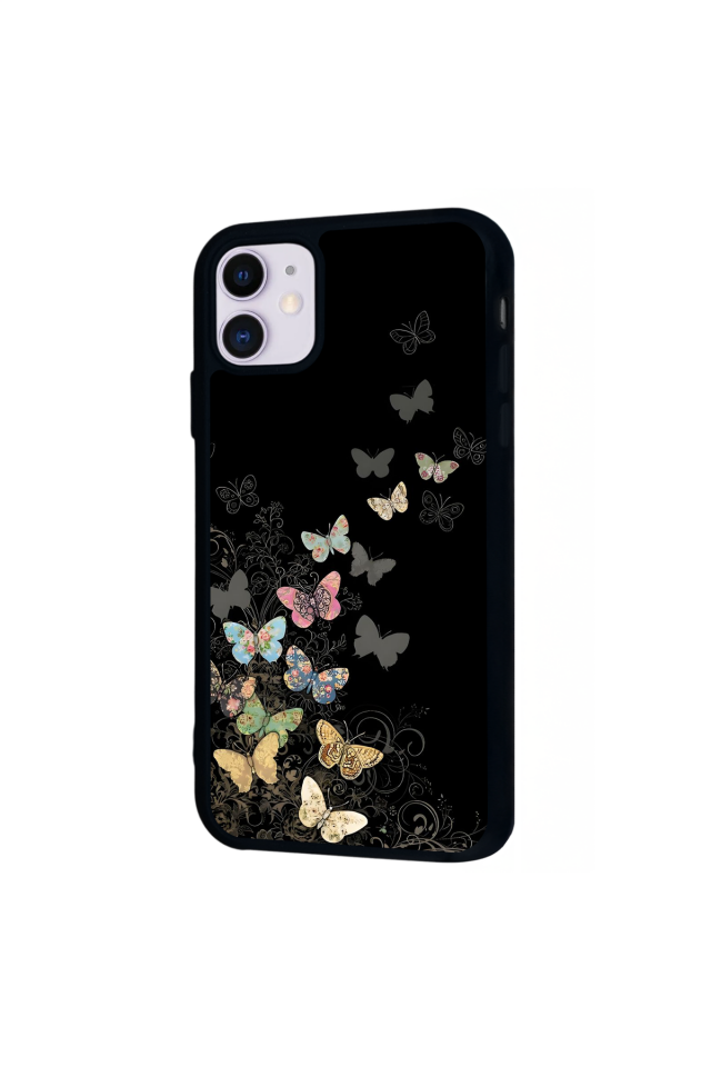 iPhone 11 Uyumlu Kelebek Tasarımlı Glossy Premium Kılıf