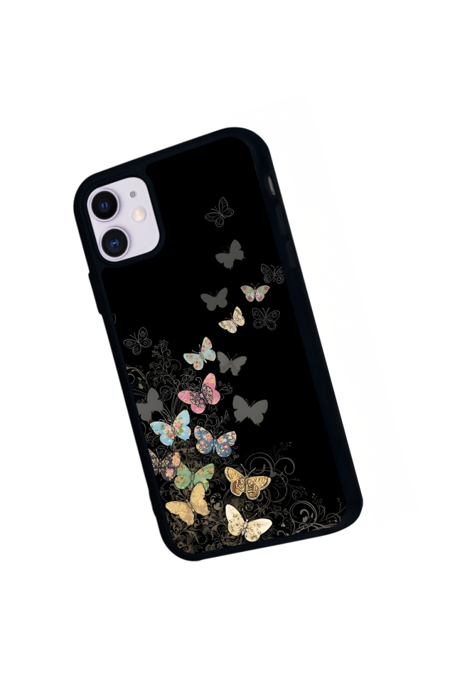 iPhone 11 Uyumlu Kelebek Tasarımlı Glossy Premium Kılıf