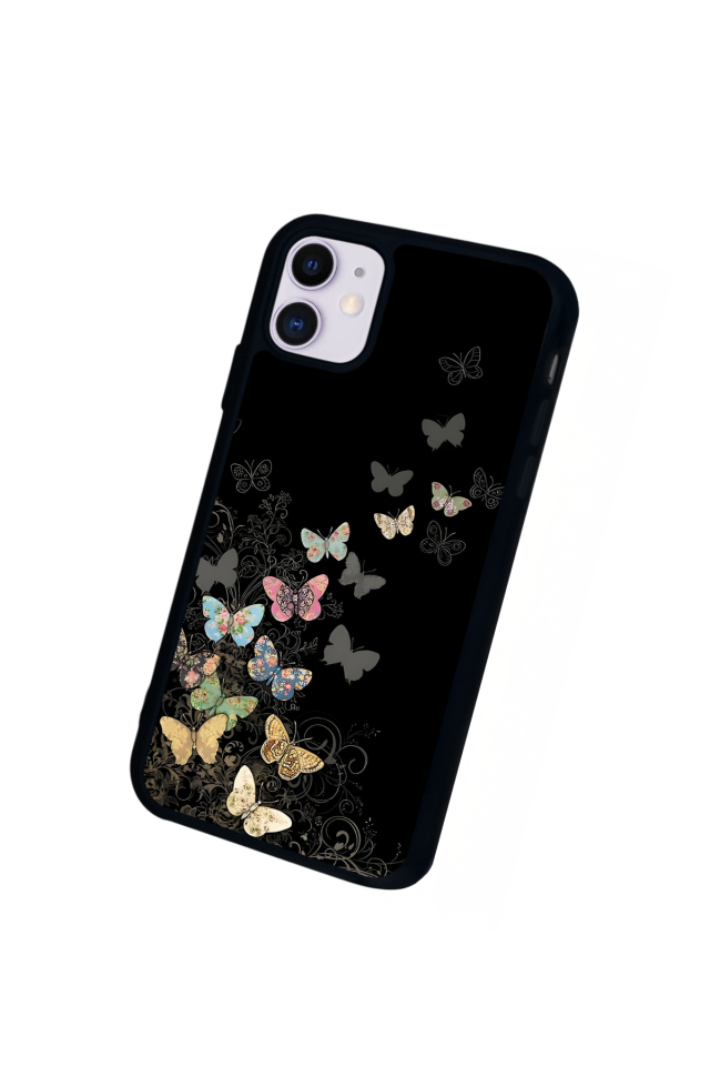 iPhone 11 Uyumlu Kelebek Tasarımlı Glossy Premium Kılıf