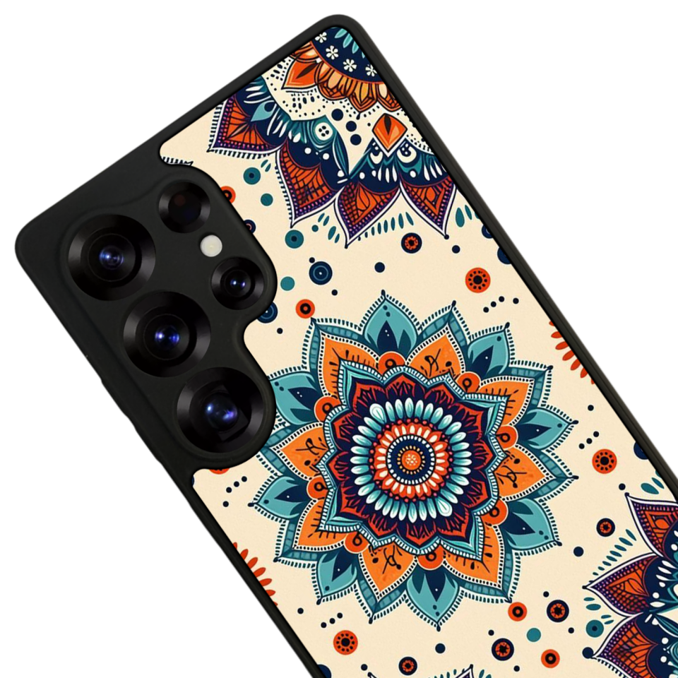 Samsung Galaxy S25 Ultra Uyumlu Mandaal Tasarımlı Glossy Premium Kılıf