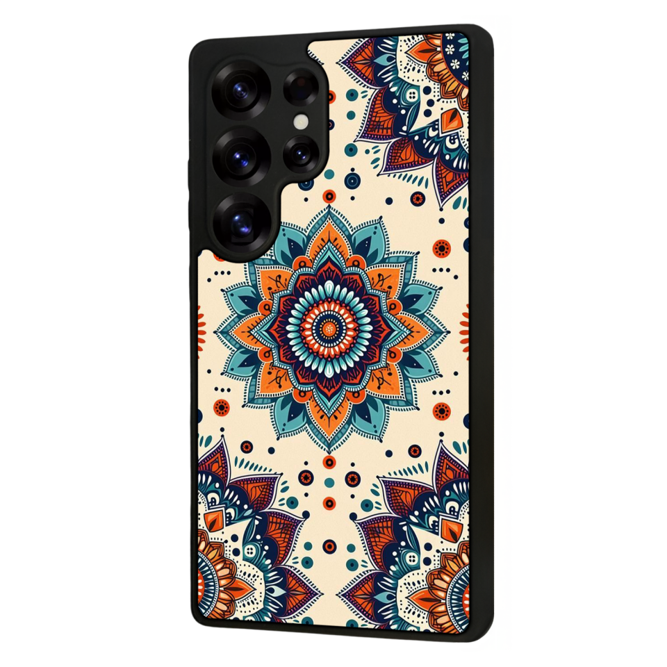 Samsung Galaxy S25 Ultra Uyumlu Mandaal Tasarımlı Glossy Premium Kılıf