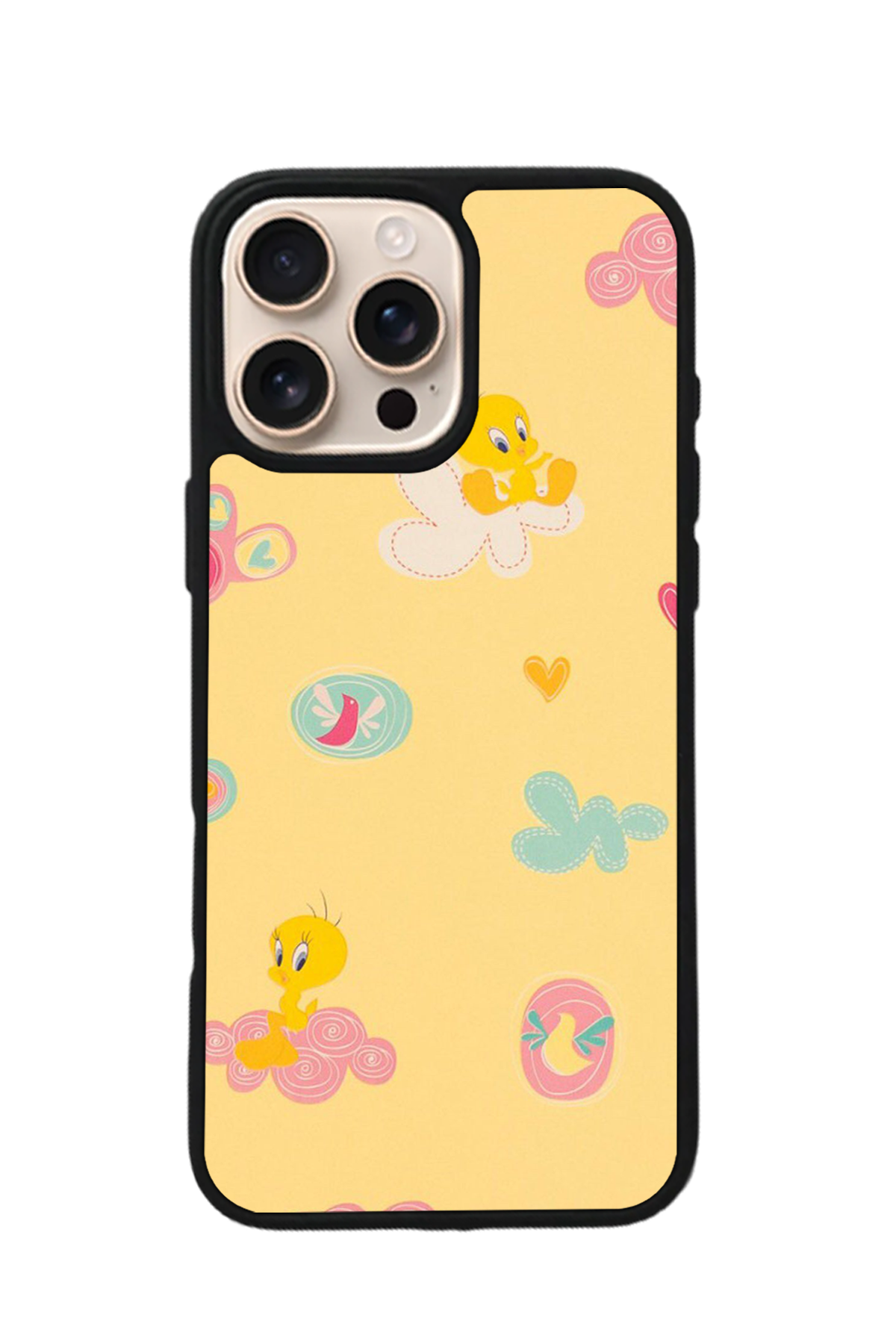 iPhone 16 Pro Uyumlu Tweety Tasarımlı Glossy Premium Kılıf