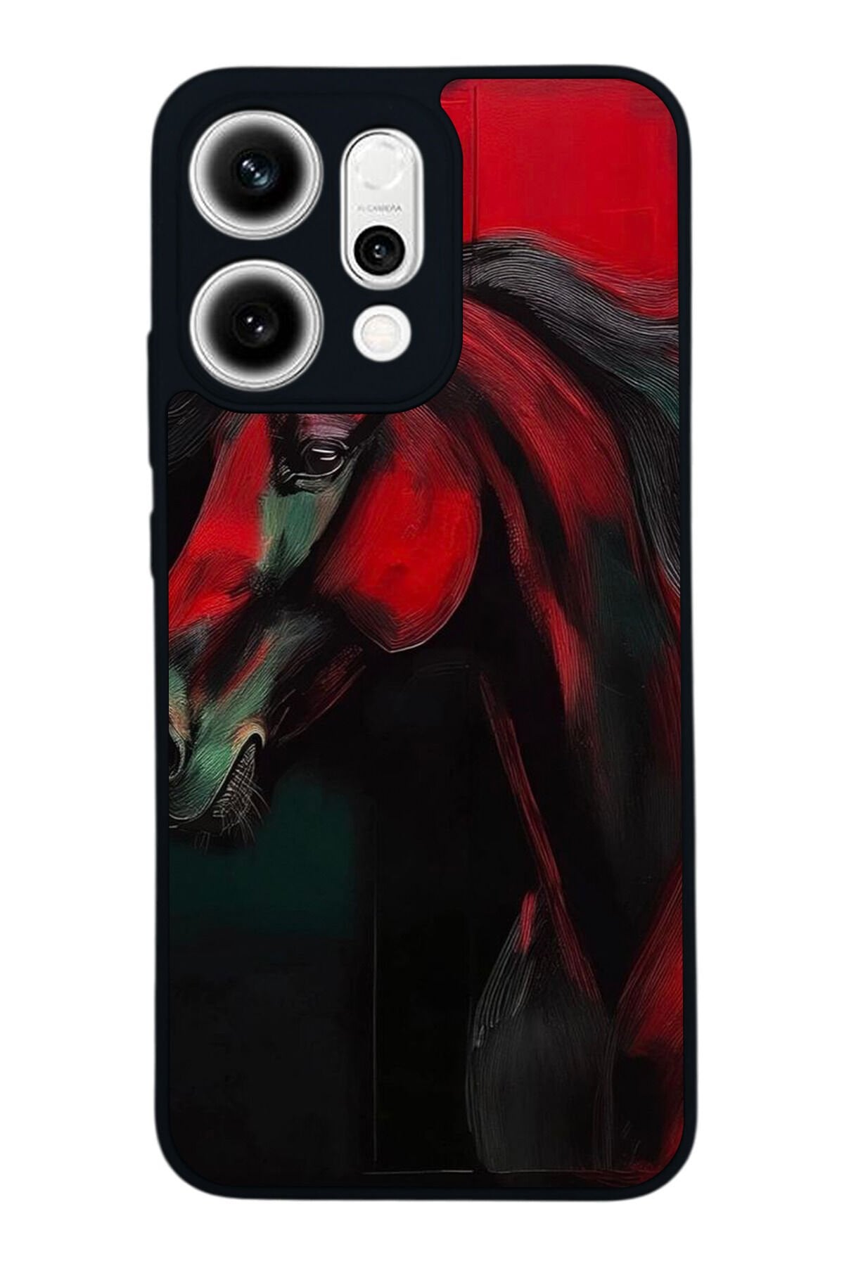 Oppo Reno 14 Uyumlu At Horse Tasarımlı Glossy Premium Kılıf