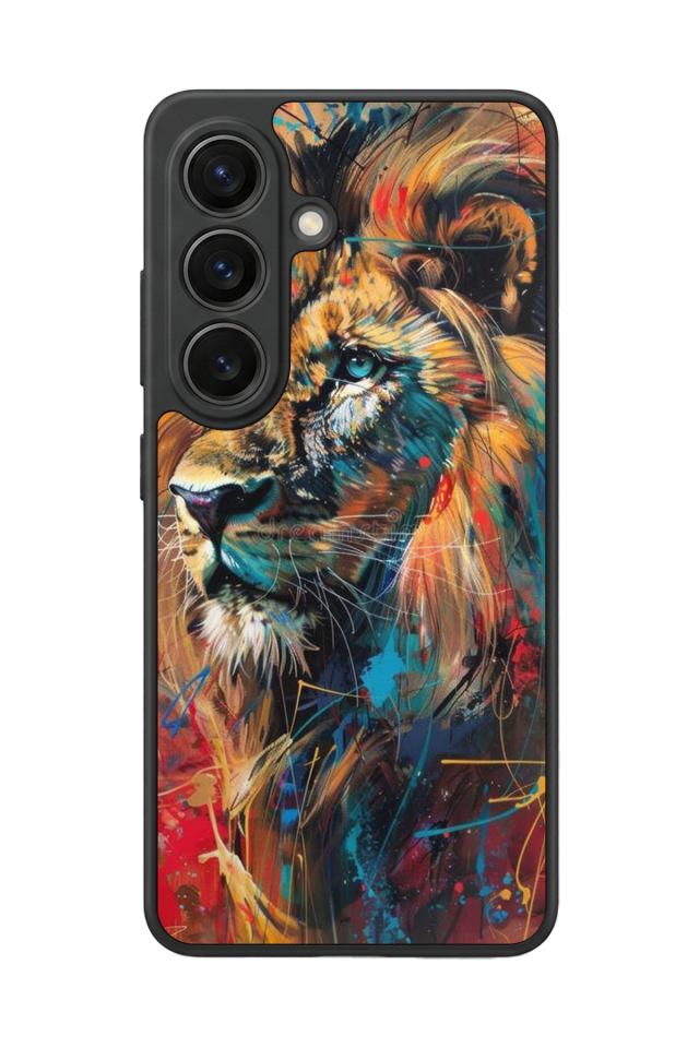 Samsung Galaxy S26 Uyumlu Aslan Tasarımlı Glossy Premium Kılıf