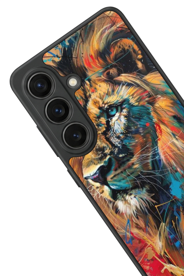 Samsung Galaxy S26 Uyumlu Aslan Tasarımlı Glossy Premium Kılıf