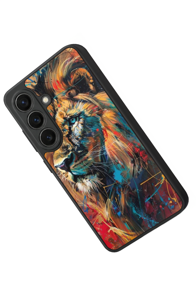 Samsung Galaxy S26 Uyumlu Aslan Tasarımlı Glossy Premium Kılıf