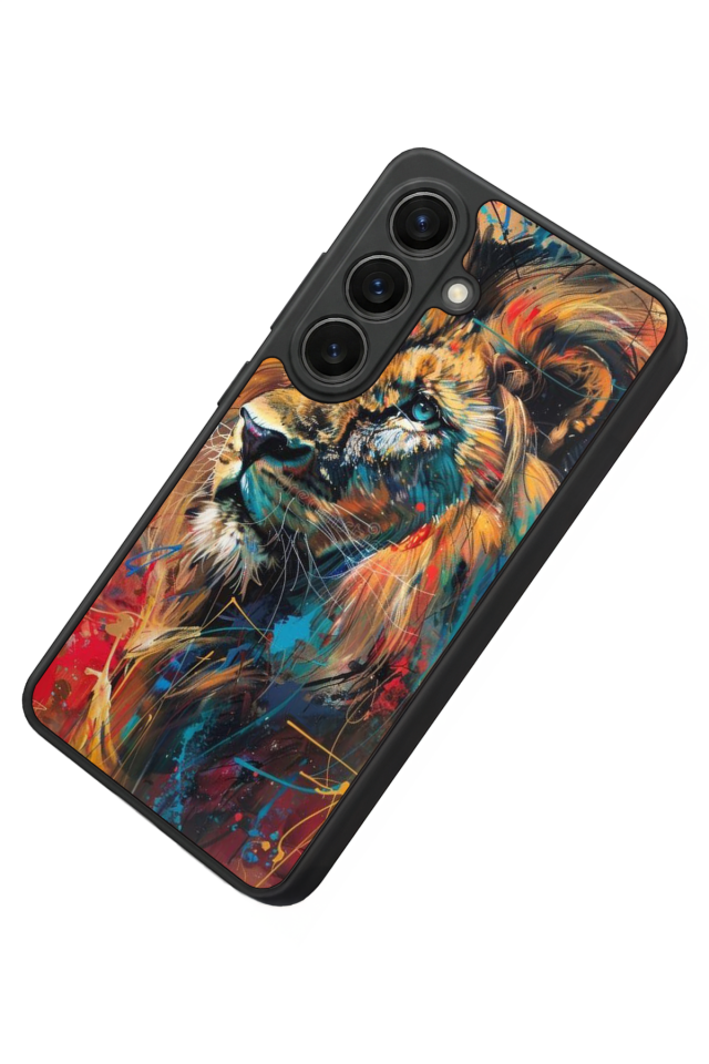 Samsung Galaxy S26 Uyumlu Aslan Tasarımlı Glossy Premium Kılıf