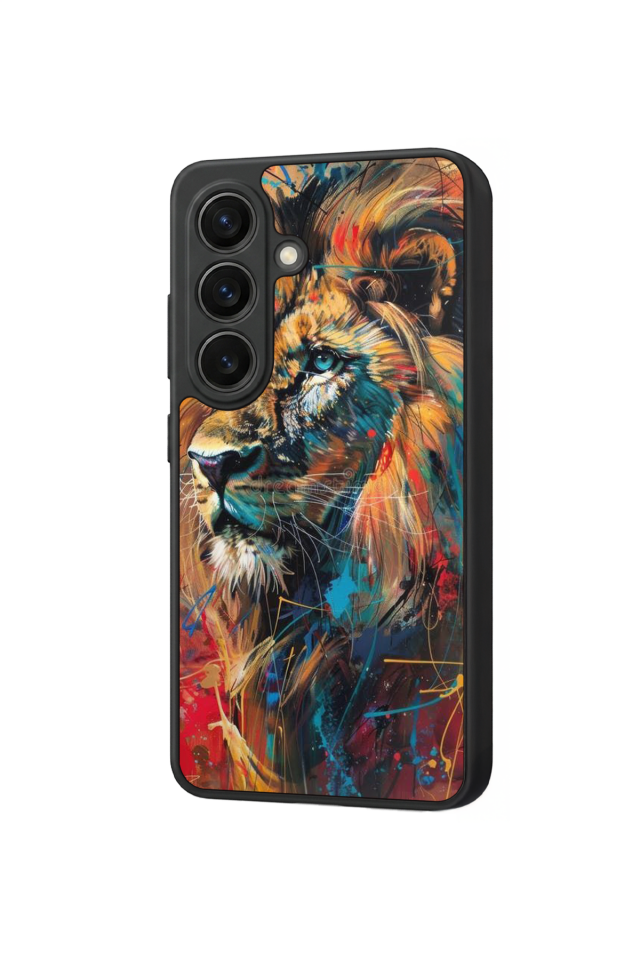 Samsung Galaxy S26 Uyumlu Aslan Tasarımlı Glossy Premium Kılıf