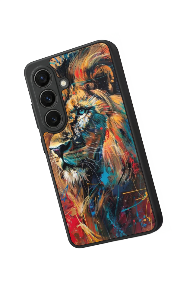 Samsung Galaxy S26 Uyumlu Aslan Tasarımlı Glossy Premium Kılıf