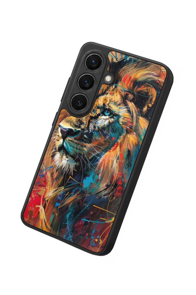 Samsung Galaxy S26 Uyumlu Aslan Tasarımlı Glossy Premium Kılıf