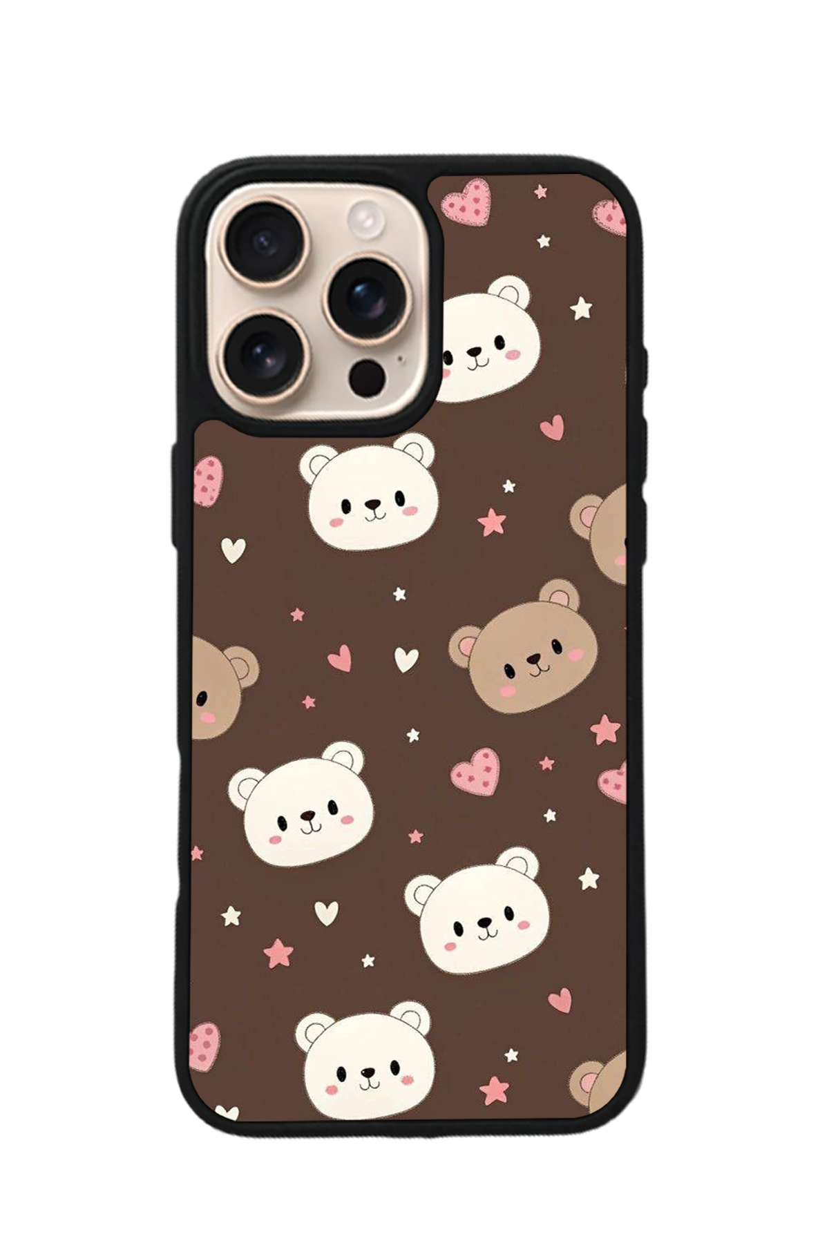 iPhone 15 Pro Uyumlu Ayı Tasarımlı Glossy Premium Kılıf