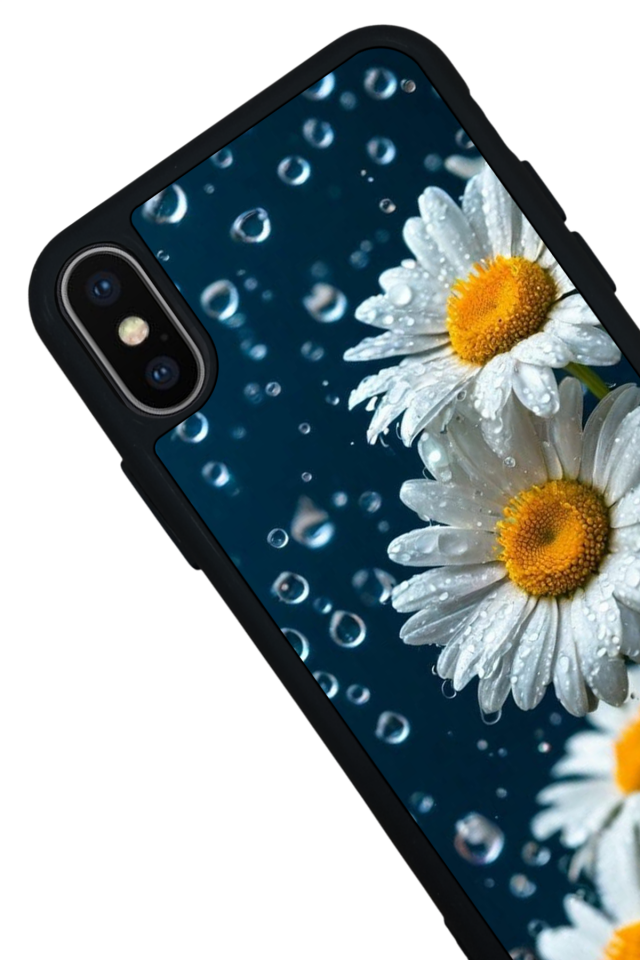 iPhone X/ XS Uyumlu Cicek Tasarımlı Glossy Premium Kılıf