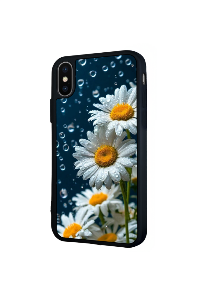 iPhone X/ XS Uyumlu Cicek Tasarımlı Glossy Premium Kılıf
