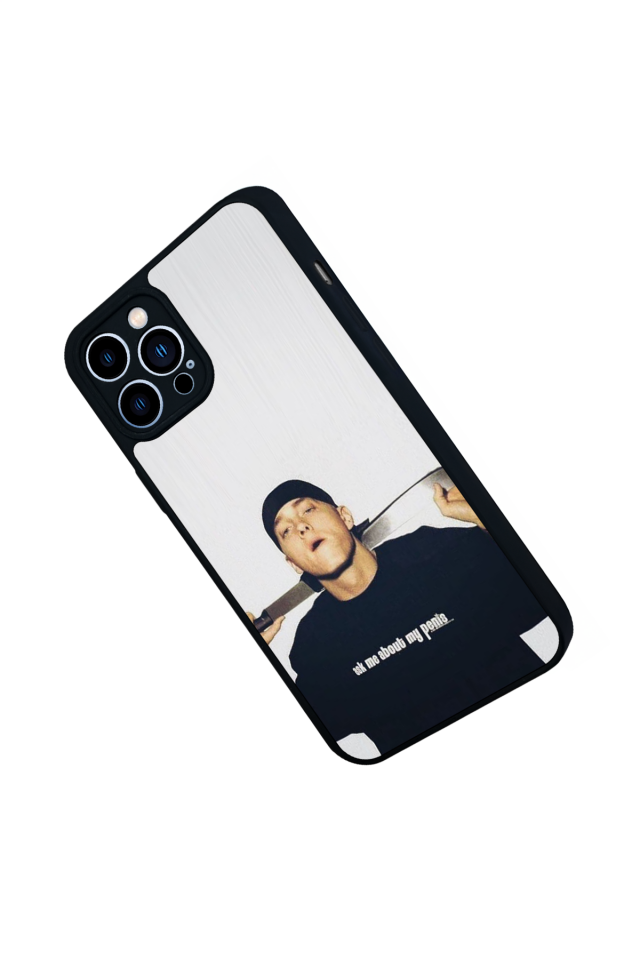 iPhone 13 Pro Max Uyumlu Eminem Tasarımlı Glossy Premium Kılıf