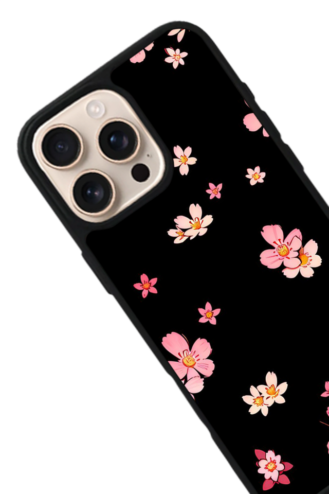 iPhone 14 Pro Uyumlu Floral Tasarımlı Glossy Premium Kılıf