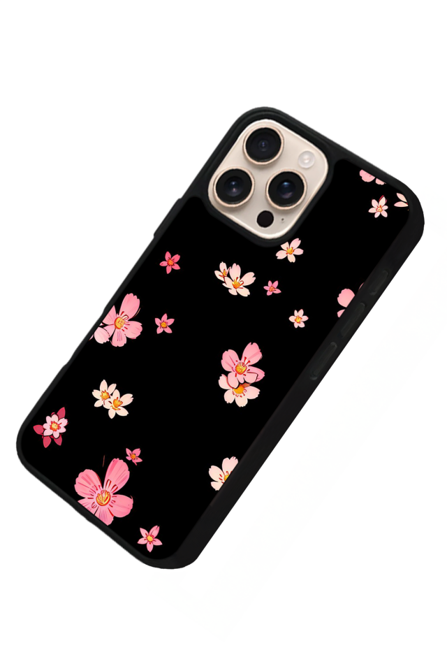 iPhone 14 Pro Uyumlu Floral Tasarımlı Glossy Premium Kılıf