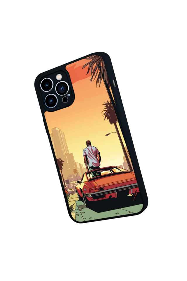 iPhone 12 Pro Max Uyumlu GTA Tasarımlı Glossy Premium Kılıf