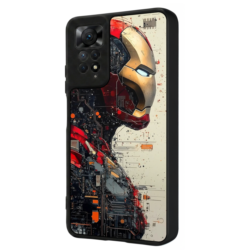 Xiaomi Redmi Note 11 Pro Uyumlu  Iron Man ( Demir Adam ) Tasarımlı Glossy Premium Kılıf