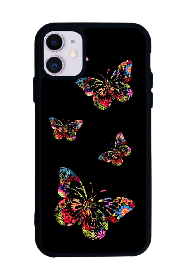 iPhone 11 Uyumlu Kelebek Tasarımlı Glossy Premium Kılıf