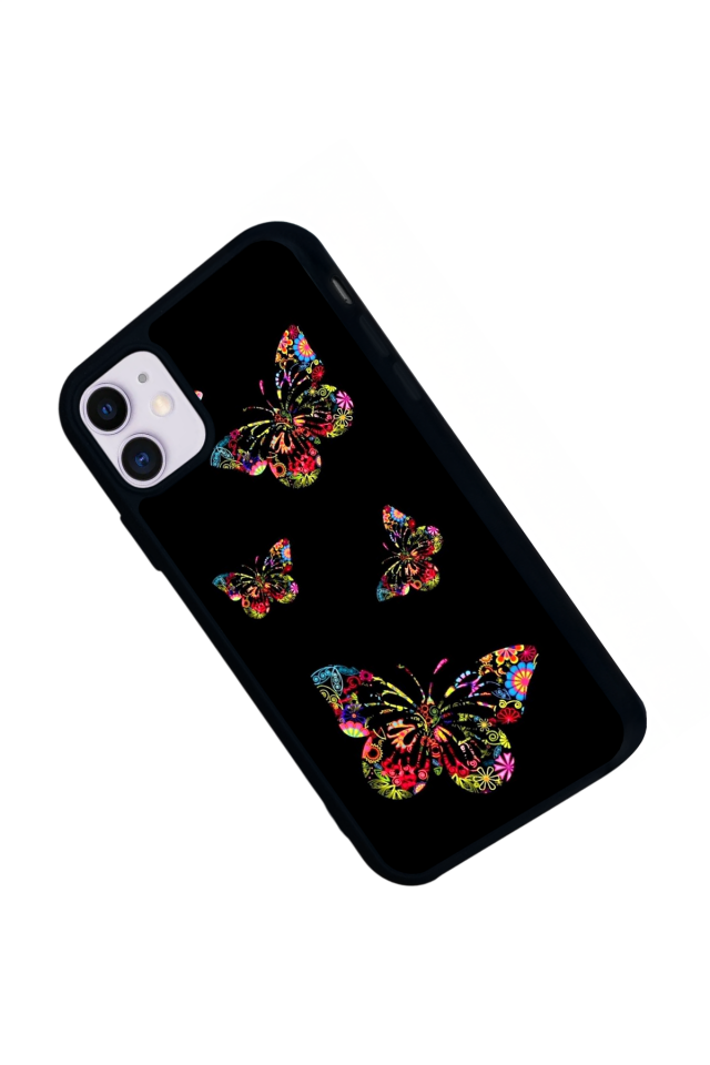 iPhone 11 Uyumlu Kelebek Tasarımlı Glossy Premium Kılıf